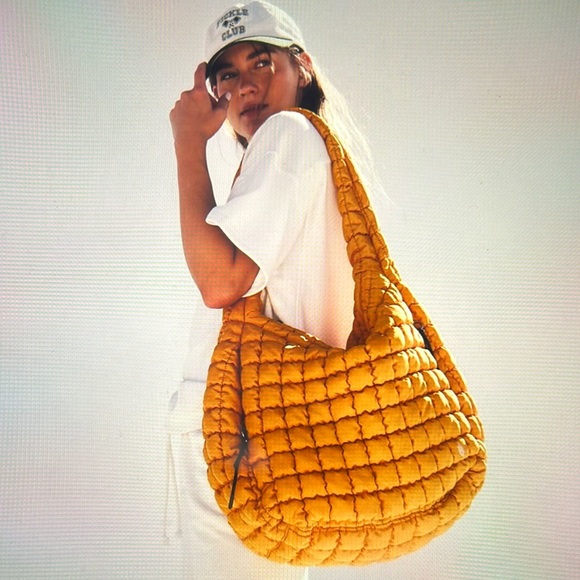 Free People Handbags - Free People Quilted Carryall Color Golden Sunrise